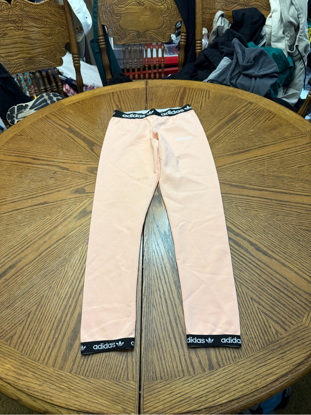 adidas Peach Logo Waistband and Cuff Track Pants